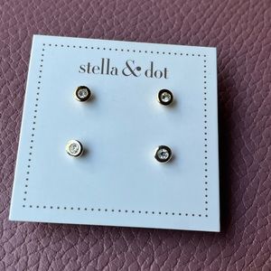 Set of Stella and Dot Tiny “Diamond” Studs